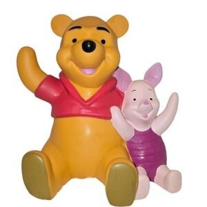 Vintage Disney 6" Winnie the‎ Pooh & Piglet Figurine Piggy Money Bank